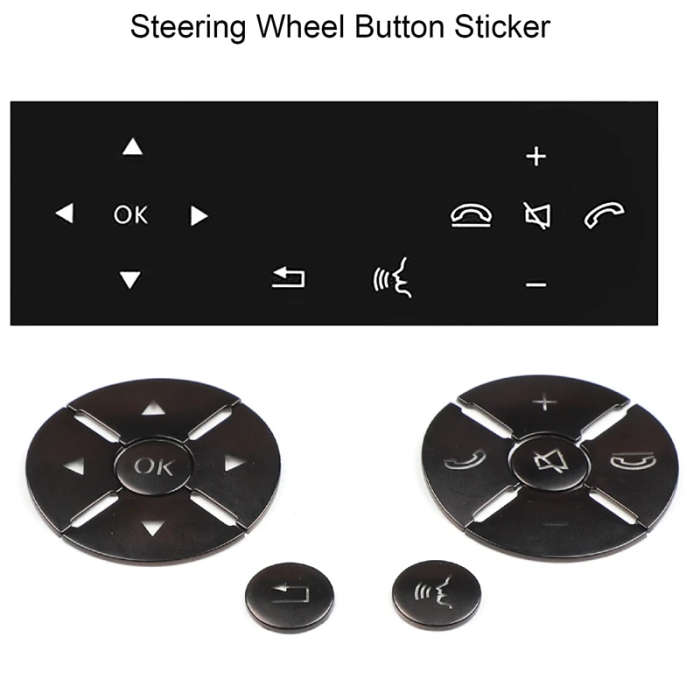 Car Steering Wheel Button Switch Trim Cover Sticker for Mercedes Benz C E S Class W204 W212 W221 GLK