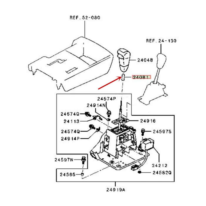 A/t Floor Shift Linkage Gear Shift Lever Handball Inner Joint For Mitsubishi Pajero Monetro V93 V97