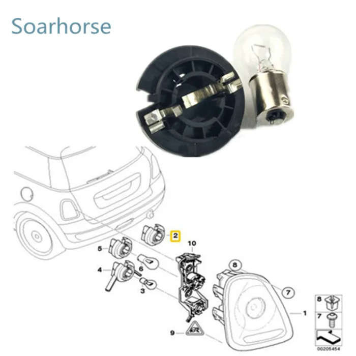 For BMW MINI Cooper R55 R56 R57 R58 R59 R61 Car Rear Tail Light Lamp Bulb Socket Holder
