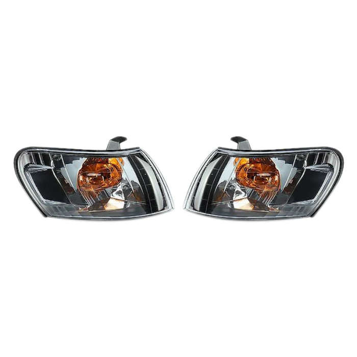 2PCS Car Front Corner Lamp Lights Lens Black for Toyota Corolla AE100 E100 AE101 1993-1997