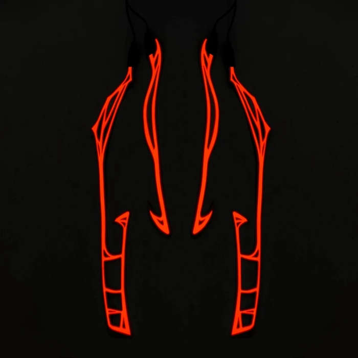 Motorcycle Helmet LED Luminous Sticker Night Riding Cold Light Signal Flashing Strip