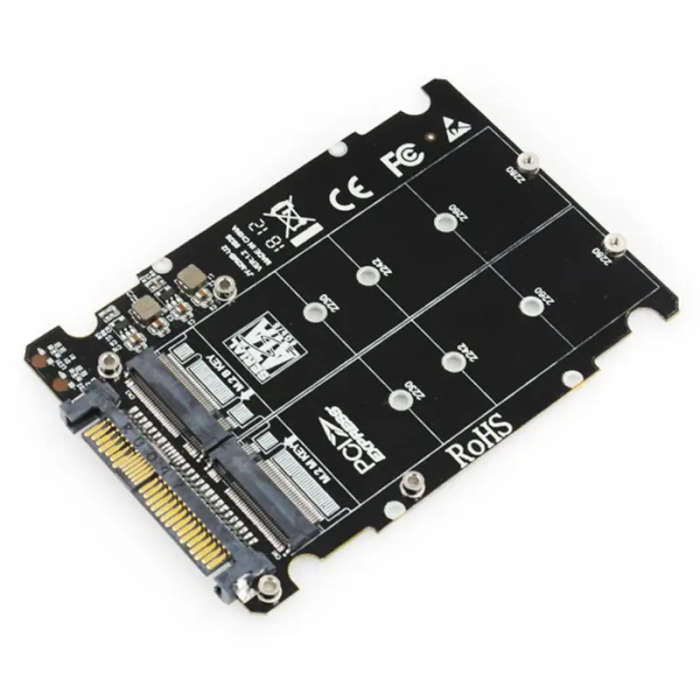 M.2 SSD to U.2 Adapter 2in1 M.2 NVMe and SATA-Bus NGFF SSD to PCI-e U.2 SFF-8639 Adapter P