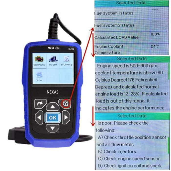 NEXAS NL102 Heavy Duty Truck & Car HD OBD2 Diagnostic Code Reader Scanner Tool