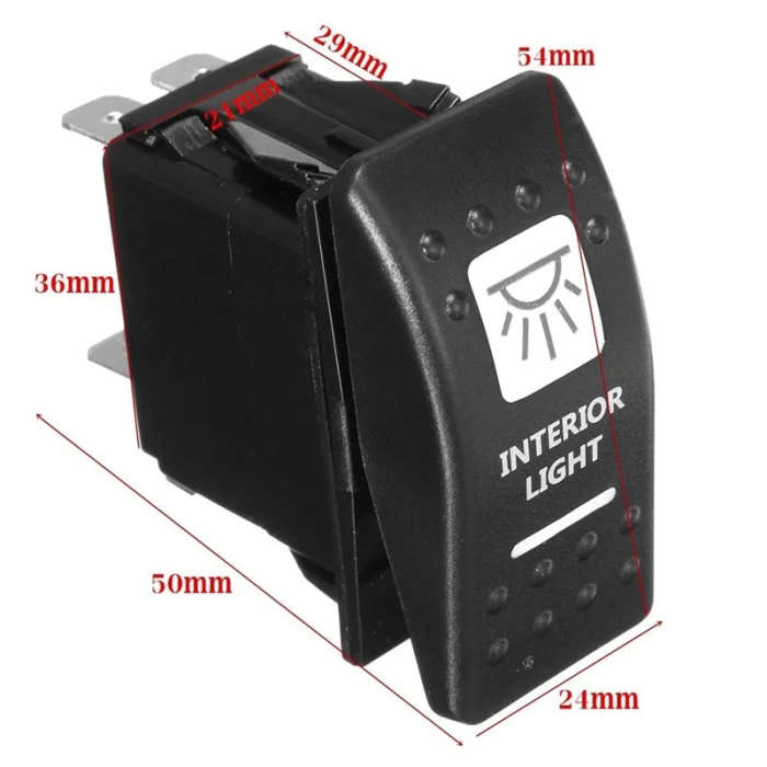 1PCS Interior Light Rocker Switch White For UTV ATV Off-Road Can-Am Maverick X3
