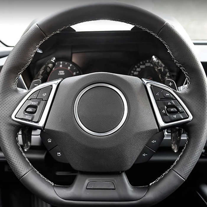 Carbon Fibre Car Steering Wheel Paddle Shifter Extension Shifter Forged for Chevrolet Camaro 2016-19