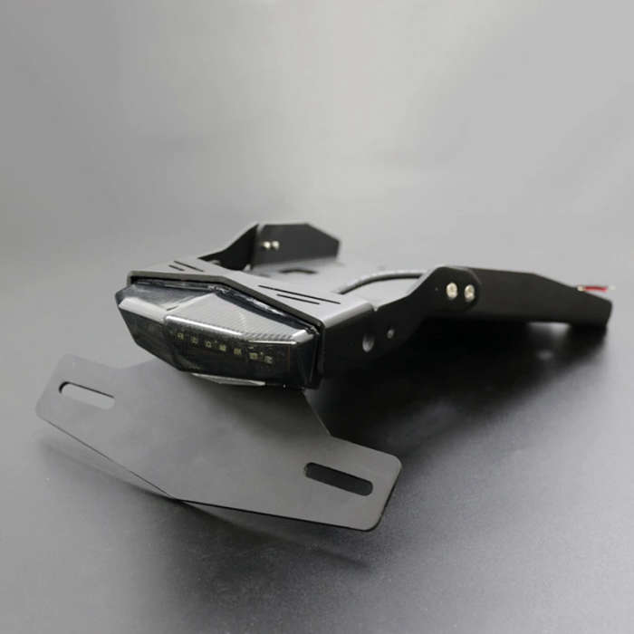 Motorcycle Black Tail Mount License Plate Bracket Brake Rear Lamp Taillight for-BMW R NINE T R9T