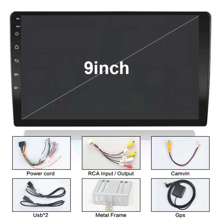 2Din Carplay Universal Auto Android Car Multimedia Player GPS Navigation BT DAB FM USB Wifi