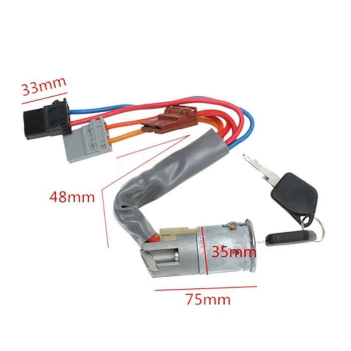 Car Ignition Cylinder Lock Switch + Keys 6 PIN for Peugeot 306 1993-1997 4162-996P