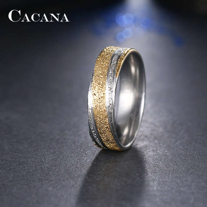 GENUINE Stainless Steel Ring Shining Sand Size 9 - DO NOT FADE