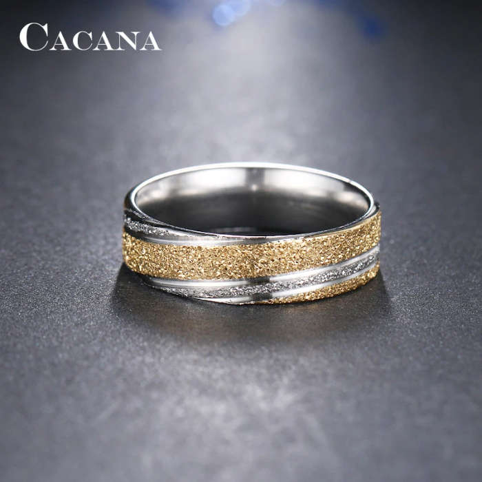 GENUINE Stainless Steel Ring Shining Sand Size 9 - DO NOT FADE