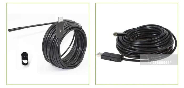 E0710M-7mm 10m Endoscope USB Camera Inspection Waterproof Borescope Camera 6Led-P1