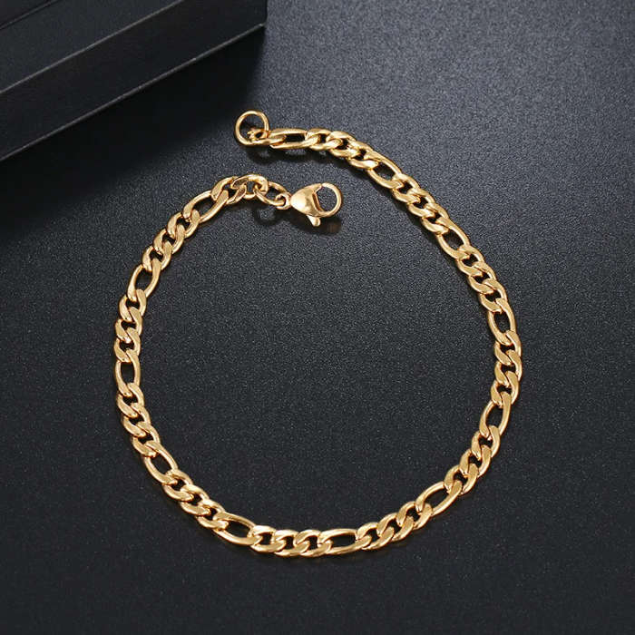 Retail Price R 999 / Genuine 316L Stainless Steel Chain Bracelets For Man Women Gold Color