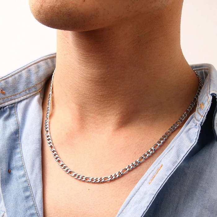 Retail Price R 1299 / Genuine Stainless Steel Necklace For Man Women Silver Color