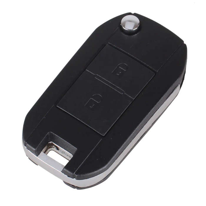 Modified Remote Entry Key Fob Shell Case 2 Buttons For Peugeot 106 206 306 406