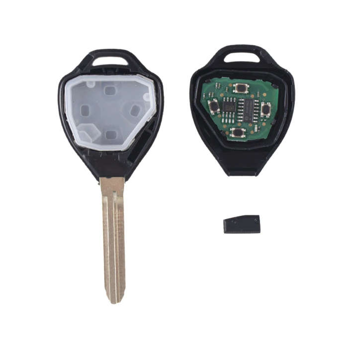 3 Buttons 4D67 Chip Complete Remote Key For Toyota Rav4 Yaris Venza Scion 2006-10 HYQ12BBY