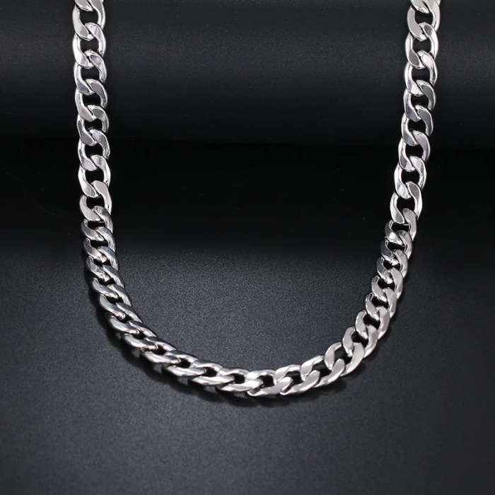 Genuine Stainless Steel Necklace For Man Women SILVER Color