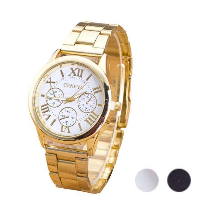 ***STUNNING*** Luxurious Unisex Gold Stainless Steel Quartz Wrist Watch