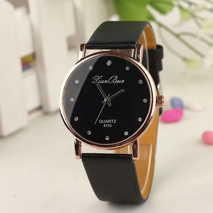 Ladies Diamond Faced Watch.