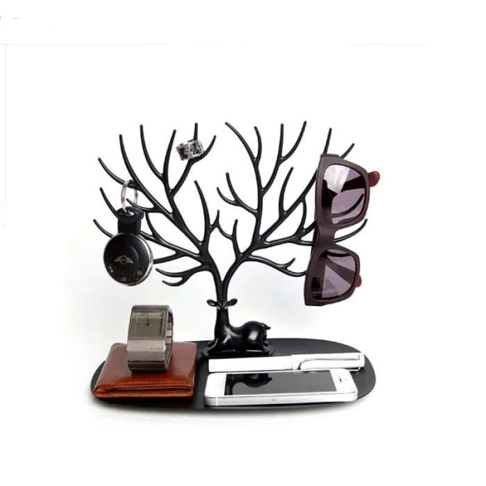Jewelry Necklace Earring Deer Stand Display Organizer