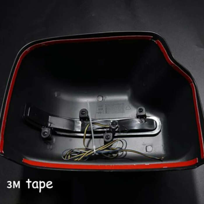 Car Rear View Mirror Cover Side Wing Mirror Cap Shell with Turn Signal Light for Suzuki Jimny