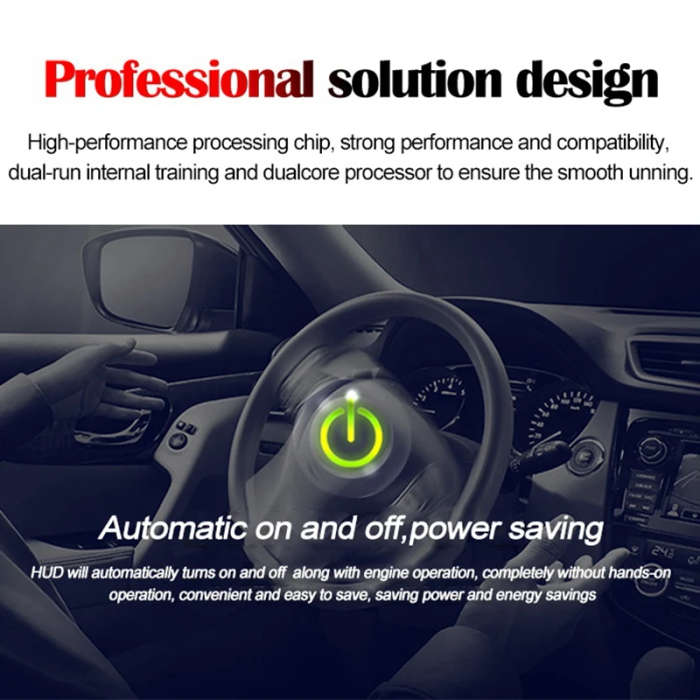 Car Speedometer Projector Windshield Auto Electronic Alarm Overspeed Warning System HUD OBD2