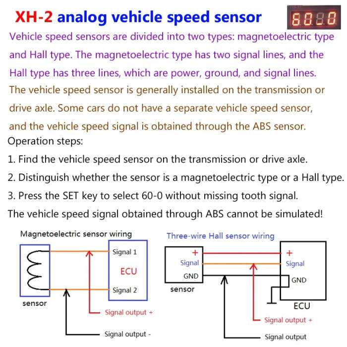 XH-2 Auto Vehicle Signal Generator Car Hall Sensor