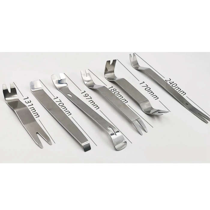 6PCS Car Radio Door Clip Panel Trim Dash Audio Removal Pry Tools Moulding Kits