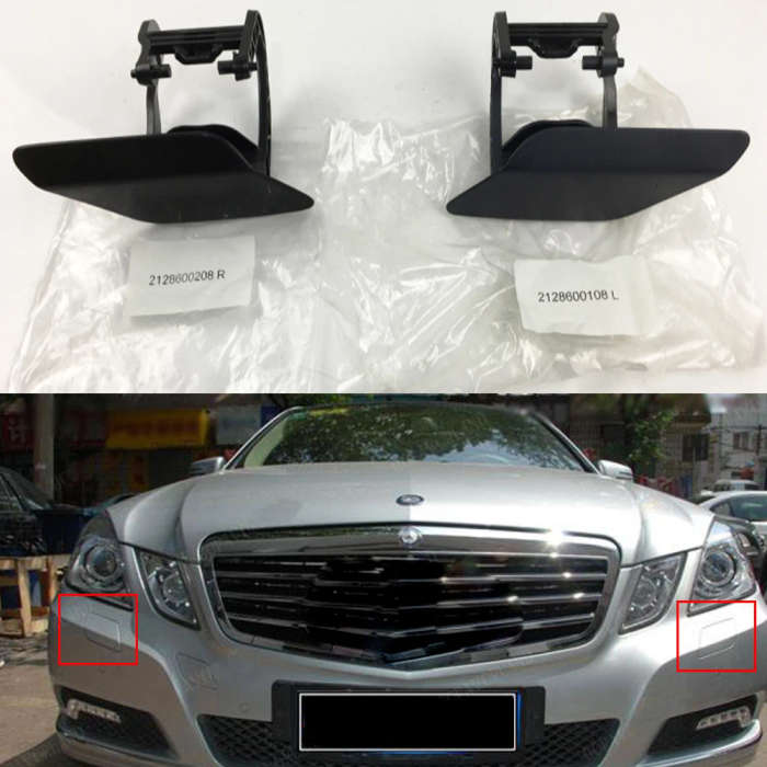 Front Headlight Washer Nozzle Cover For Mercedes Benz E200 E300 E350 4MATIC E400 E500