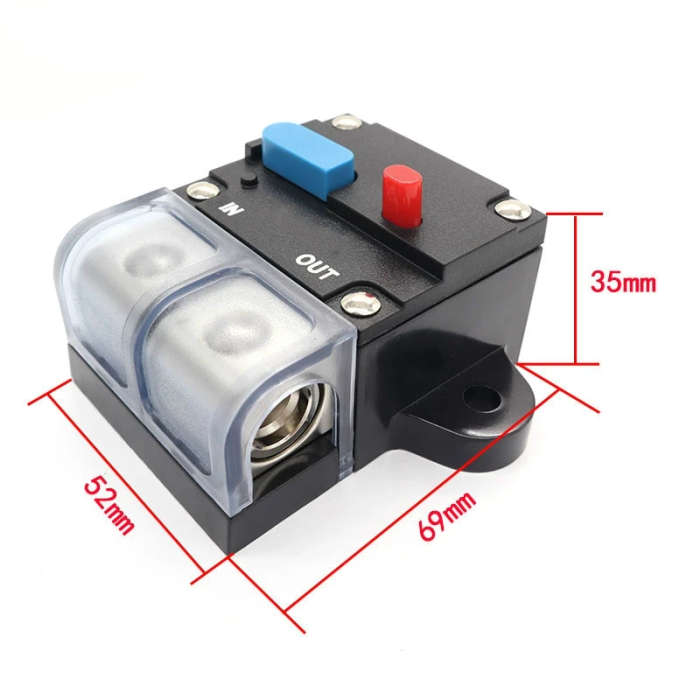 Car Audio Fuse Holder Power Insurance Automatic Switch 0GA/4GA 50/60/80/100/150/200/300A