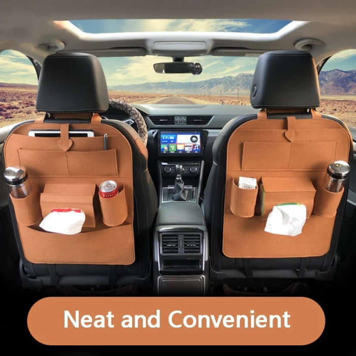 Thicken Felt Cloth Car Seat Back Storage Bag