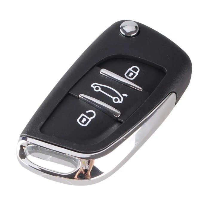 Flip Car Key Cover for PEUGEOT 406 407 408 308 307 107 207 Partner 3 Button Fob Case Car Symbol