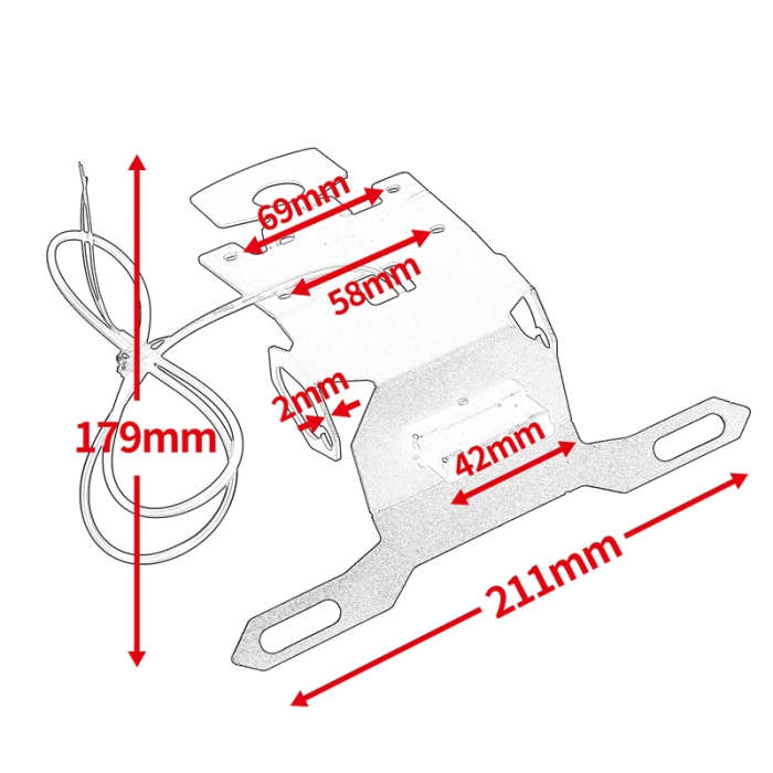 Motorcycle Rear Fender License Plate Frame Modified License Plate Frame for Yamaha MT15 2019 2020-21