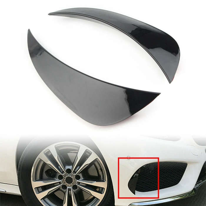 Front Bumper Side Air Vent Splitter Spoiler Canard for Mercedes Benz C Class W205 C63 C180 C200