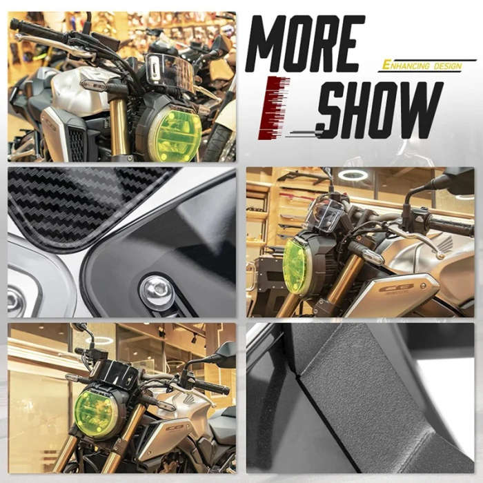 Motorcycle Windshield Windscreen Wind Deflector with Bracket for Honda CB650R CB 650 R 2019-21