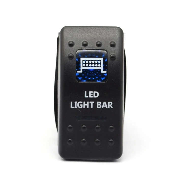 Car Driving Light 5-Pin Blue LED Rocker Switch + 40A Relay Wiring Harness Kit