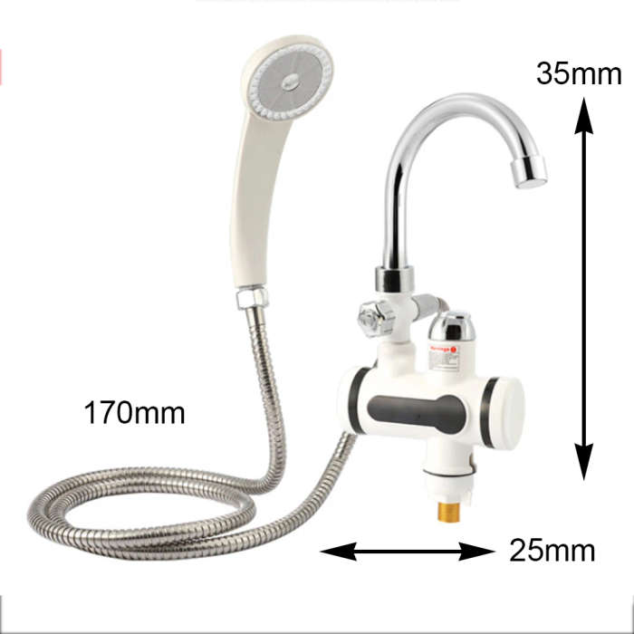 Kitchen Water Heater Tap Bathroom Instant Electric Heating Water Faucet with Shower