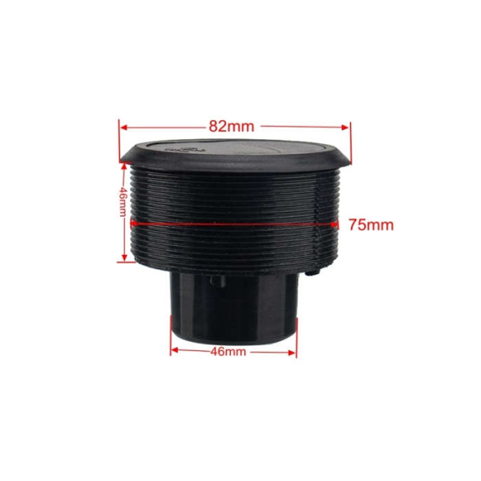 75mm AC Air Outlet Vent for RV Bus Boat Yacht Motorhomes, Thread Height: 46mm