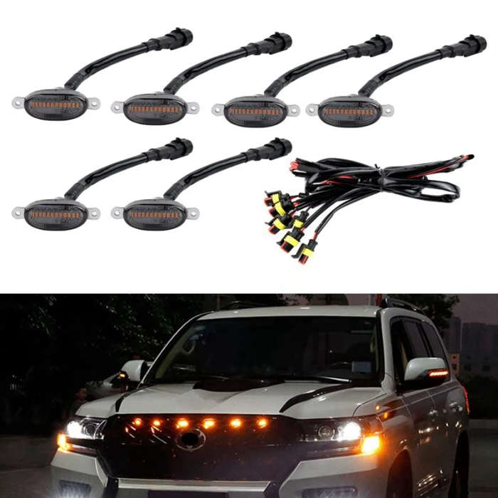Car Front Bumper LED Grille Light Front Grille DRL Daytime Running Light for Toyota RAV4 Tacoma SUV