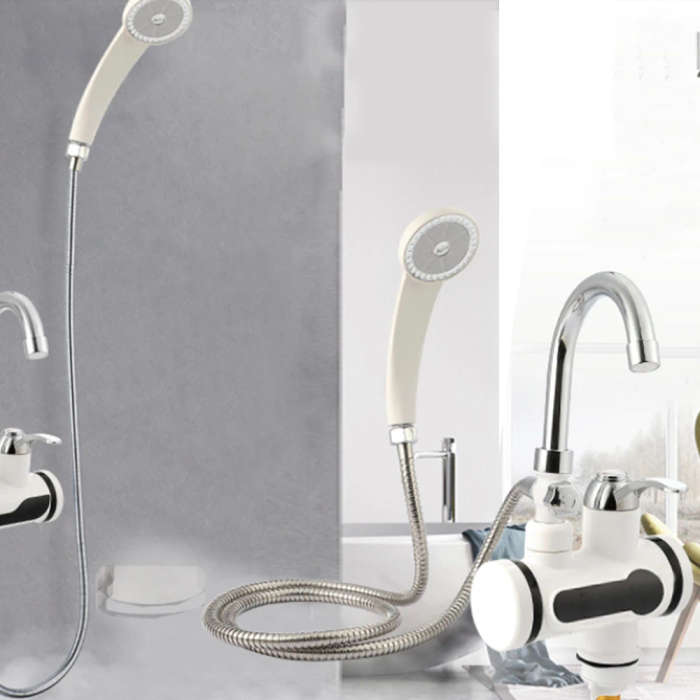 Kitchen Water Heater Tap Bathroom Instant Electric Heating Water Faucet with Shower