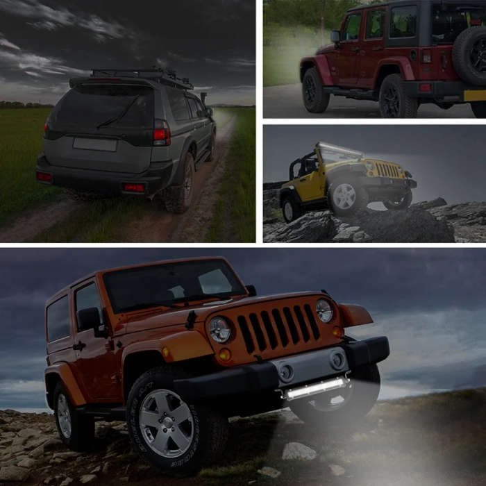 14in Ultra-Slim Single Row Off Road LED Light Bar 3600LM 36W Waterproof Spot Flood Combo Ligh