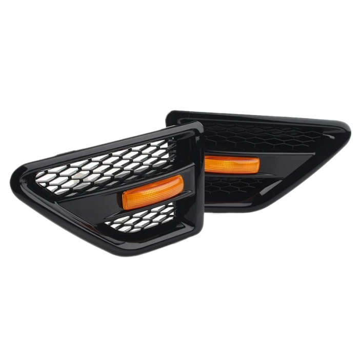 Door Side Vent Mesh Grille with Side Marker Light for Land Rover Freelander 2 LR2 2006-2016