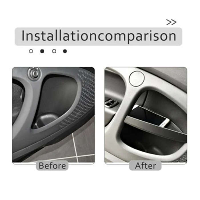 Car Door Handle Storage Box Organizer Container Glove Organizer Tray for Benz Smart 453 Fortwo