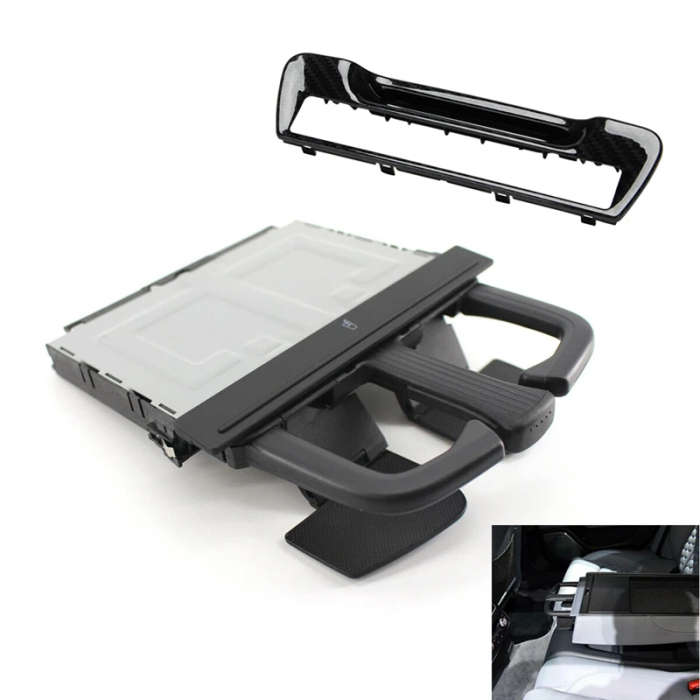 Car Rear Armrest Cup Holder Surround Trim Set Black Fit for- A6 / A7 2011-2016 8P0885995B 6PS