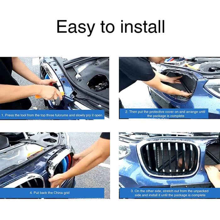 Car Strip Sticker Cover Frame For-BMW F20 F21 F22 F23 F30 F32 G20 Front Grille Trim Strips