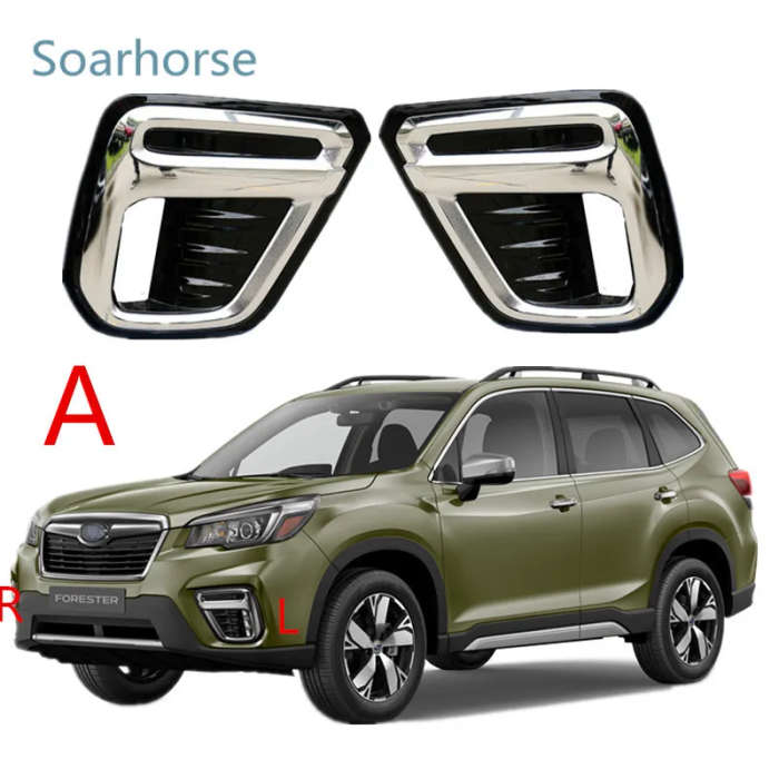 For Subaru Forester SK 2019 2020 2021 Front Bumper Fog Lamp Frame Cover Fog Light Trim Bezel Cap