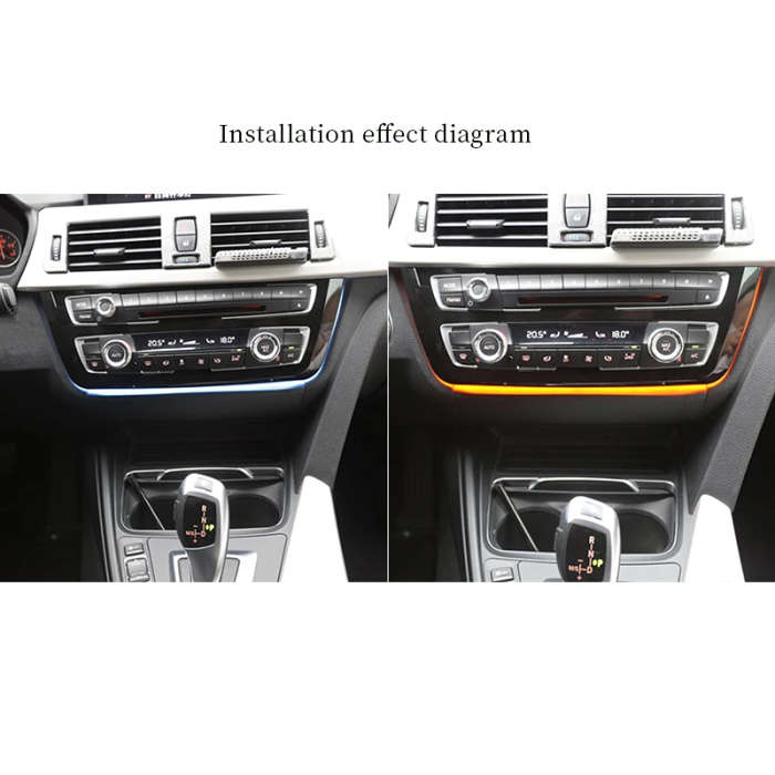 Double Color AC/Radio Trim, Dual LED Luminescent Bezel For-BMW M3 M4 Series F30 F35 3GT