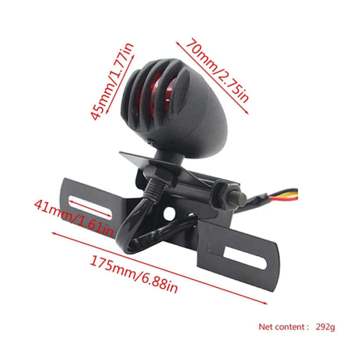 Turn Signal Light Yellow White Handle Bar End Indicator With Taillight Red Brake Stop Running Light