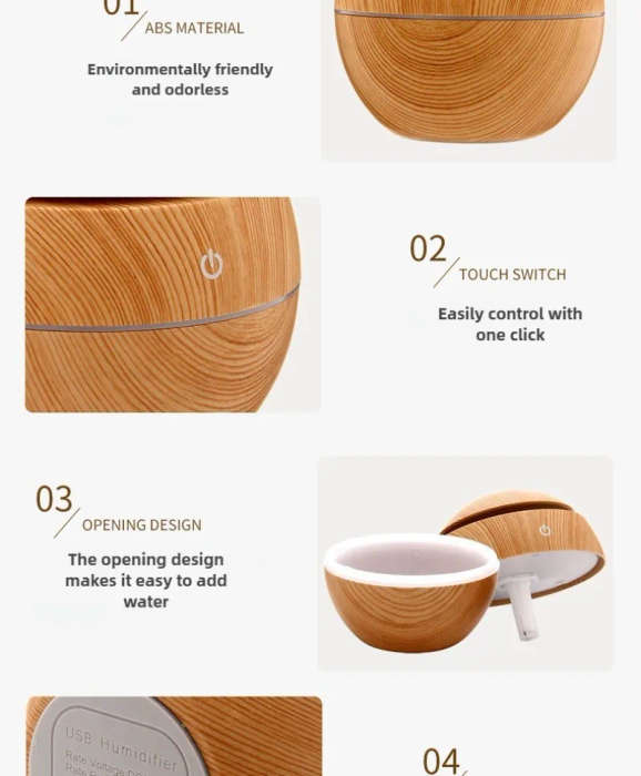 Ultrasonic aroma humidifier with color changing LED [2 x Humidifier]
