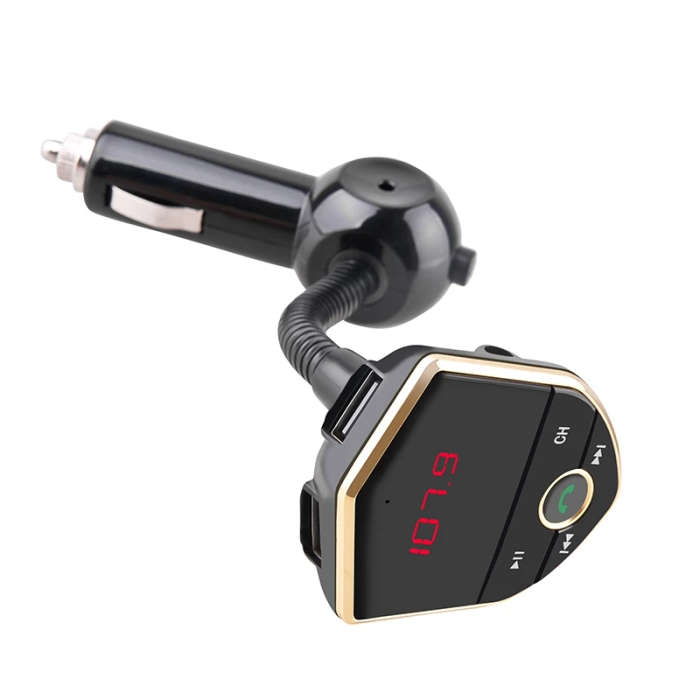 Bluetooth FM Transmitter Wireless In-Car Radio Adapter Music Player Hands-Free Calling Car Kit