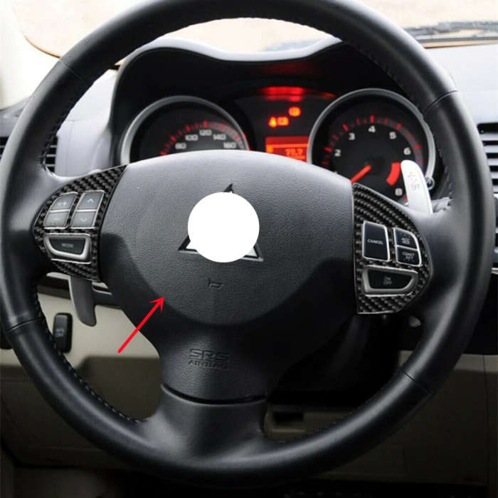 Steering Wheel Horn Cover with logo For Mitsubishi Lancer EX Outlander ASX Colt Ralliart Pajero